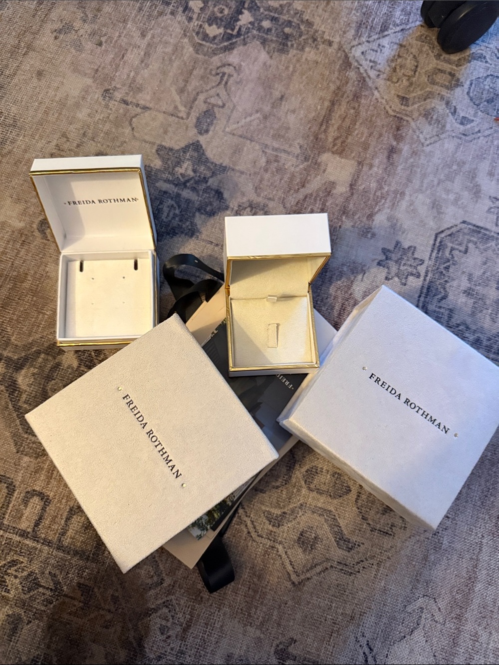 Freida Rothman White Jewelry Gift Box Set